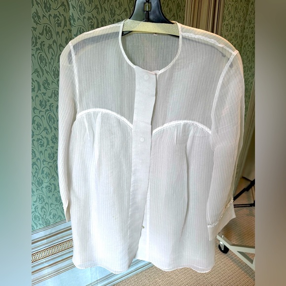 Beautifully Sheer Silk/Cotton Blouse by Stella McCartney - Picture 1 of 8